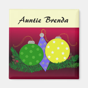 Festive Christmas Decorations Place Holder Magnet