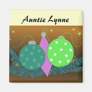 Festive Christmas Decorations Place Holder Magnet