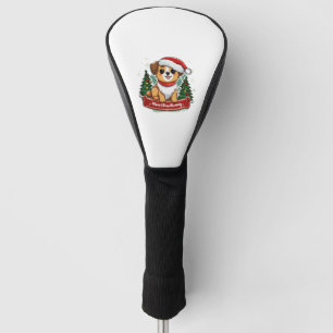 Festive Christmas Dog Design Holiday Pet Apparel Golf Head Cover