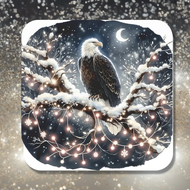 Festive Christmas Eagle Square Sticker (Creator Uploaded)
