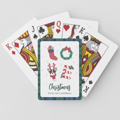 Festive Christmas Family Name Matching Playing Cards