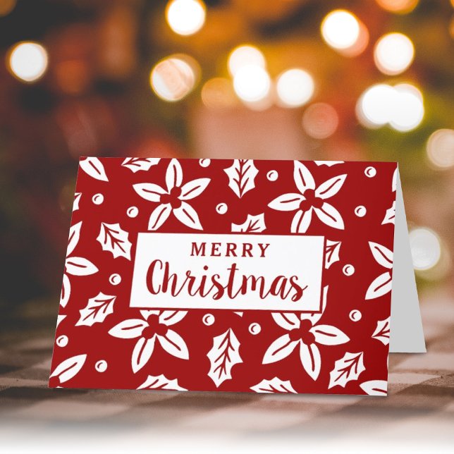 Festive Christmas Flowers Holiday Card (Creator Uploaded)