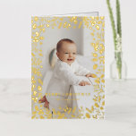 Festive Christmas Foliage Frame Merry Christmas Foil Holiday Card<br><div class="desc">Merry Christmas! Send warm holiday greetings to family and friends with this customizable gold foil Christmas card. It features a festive holiday foliage photo frame overlay. Personalize this photo Christmas card by adding your own details. This modern Christmas card is available on other cardstock.</div>