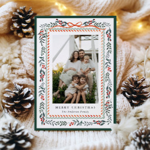 Festive Christmas Frame Photo Holiday Card