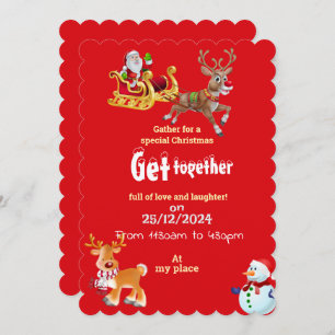 Festive Christmas Get-Together Invitation