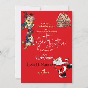 Festive Christmas Get-Together Invitation