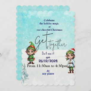 Festive Christmas Get-Together  Invitation