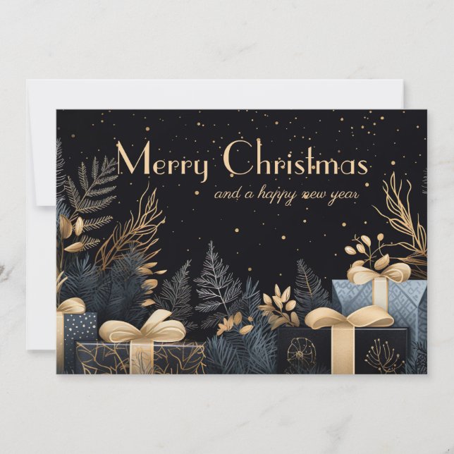 Festive Christmas Gift Greeting Card (Front)
