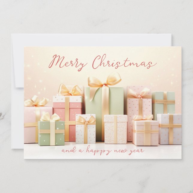 Festive Christmas Gift Greeting Card (Front)
