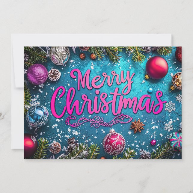 Festive Christmas Gift Greeting Card (Front)