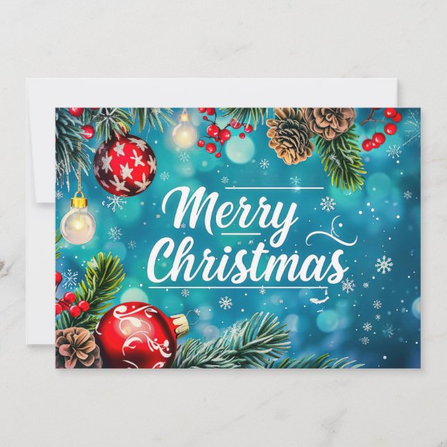 Festive Christmas Gift Greeting Card (Front)