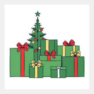 Festive Christmas Gifts and Tree