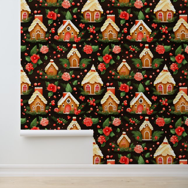 Festive Christmas gingerbread house  Wallpaper (Application)