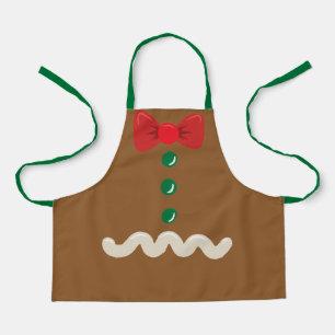Festive Christmas gingerbread kids unisex Apron