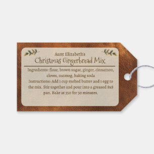 Festive Christmas Gingerbread Mix Personalized Gift Tags