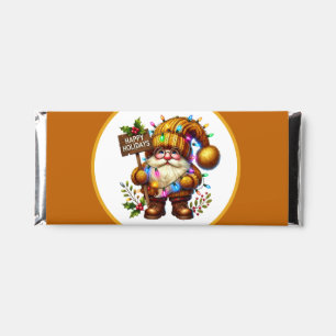 Festive Christmas gnome Holiday dinner party Hershey Bar Favors