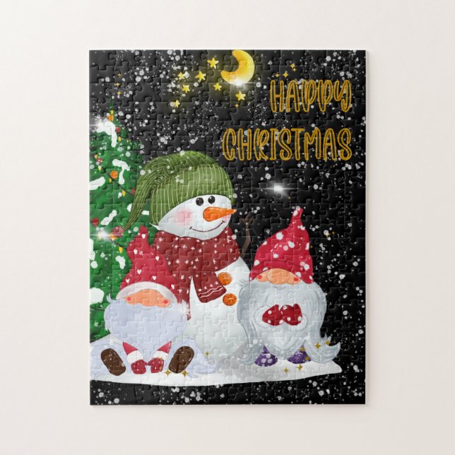 festive Christmas gnome Holiday Jigsaw Puzzle (Vertical)