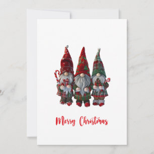 Festive Christmas Gnomes - Cute Holiday Greeting  Card