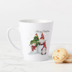 festive Christmas gnomes Holiday Latte Mug