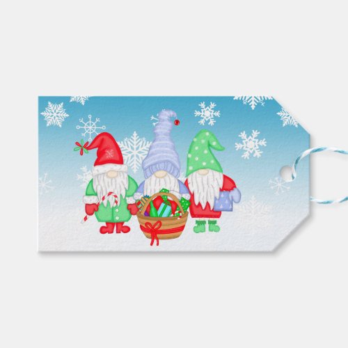 Festive Christmas Gnomes To and From Gift Tag