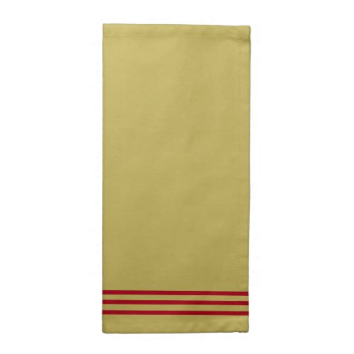 Festive Christmas Gold Red Stripes Cloth Napkin