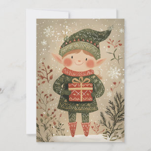 Festive Christmas Greeting Card Christmas Gnome