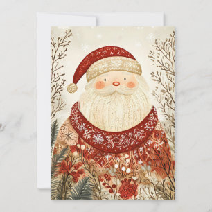 Festive Christmas Greeting Card Santa Claus