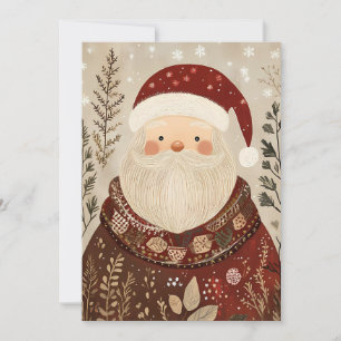 Festive Christmas Greeting Card Santa Claus