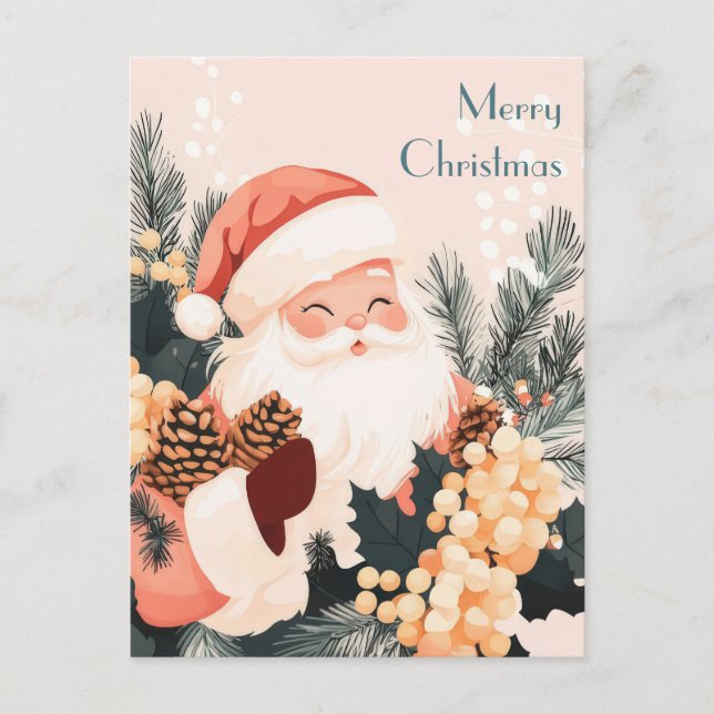 Festive Christmas Greeting Postcard (Front)