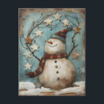 Festive Christmas Greeting with Snowman Postcard<br><div class="desc">Light up the holiday season with our festive Christmas postcards! Send love and warm wishes to your loved ones, no matter the distance. Our postcards feature beautiful winter scenes, twinkling lights, and jolly Santa designs. High-quality print and vibrant colors make every card a special gift. Spread the magic of Christmas...</div>