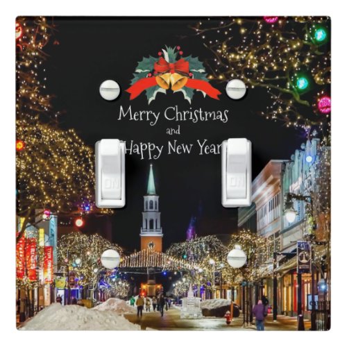 Festive Christmas Greetings Light Switch Cover