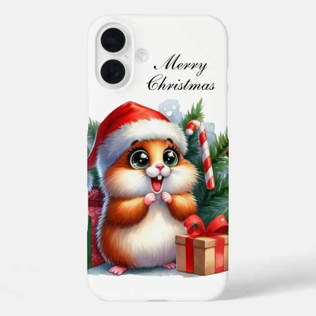 Festive Christmas Hamster customizable Case-Mate iPhone Case (Back)