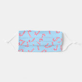 Festive Christmas Holiday Candy Cane Adult Cloth Face Mask (Front, Folded)