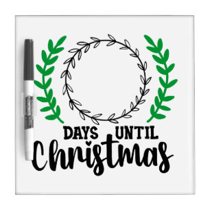 festive Christmas Holiday countdown Dry Erase Board