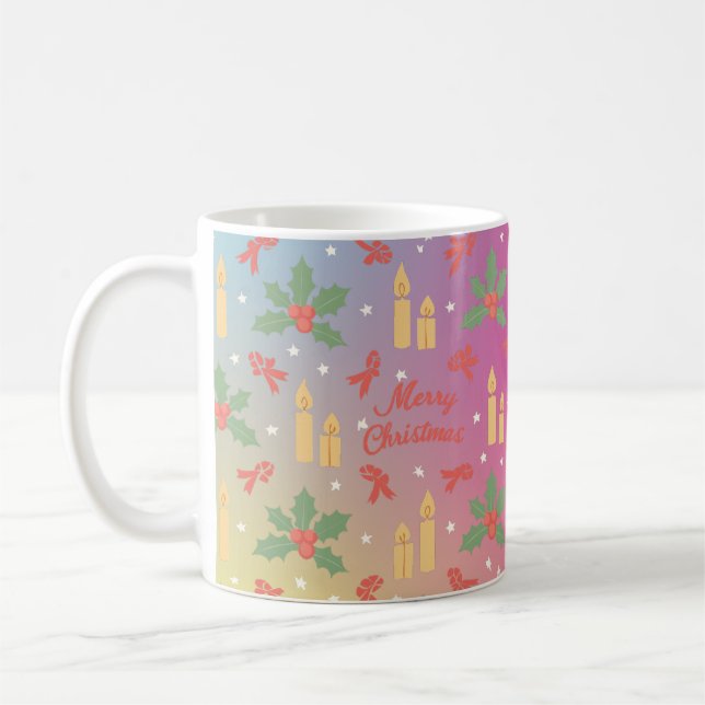 Festive Christmas Holiday Custom Coffee Mug (Left)