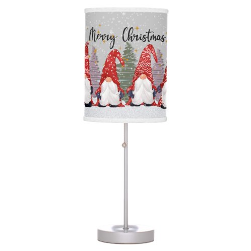 Festive Christmas Holiday gnomes decor Table Lamp