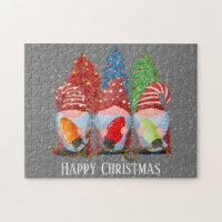 Festive Christmas Holiday gnomes jigsaw puzzle