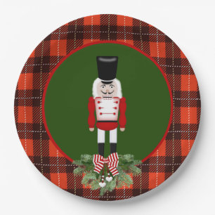 Festive Christmas Holiday nutcracker Paper Plates