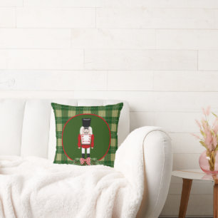 Festive Christmas Holiday nutcracker Throw Pillow