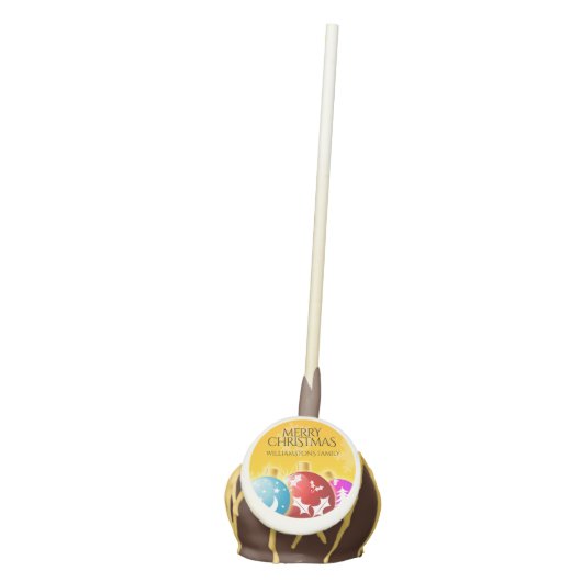 Festive Christmas Holiday Ornaments Snowflakes Cake Pops (Front)