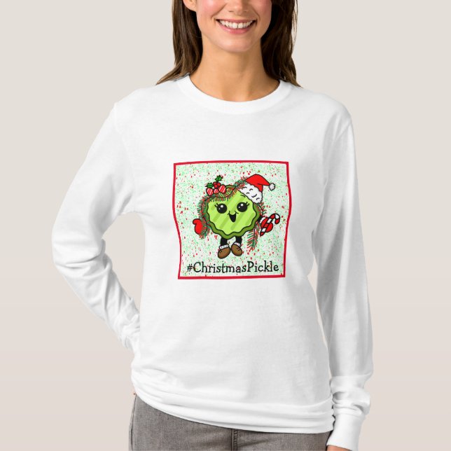 Festive Christmas | Holiday Pickle   T-Shirt (Front)