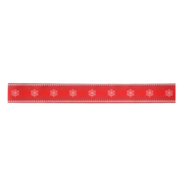Festive Christmas Holiday Red Satin Ribbon (Front)