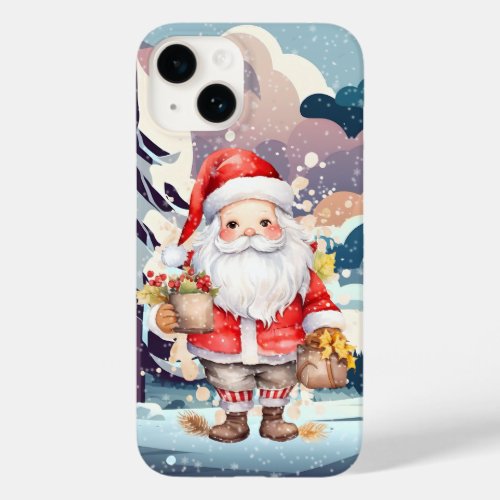 Festive Christmas Holiday Santa Case_Mate iPhone 14 Case