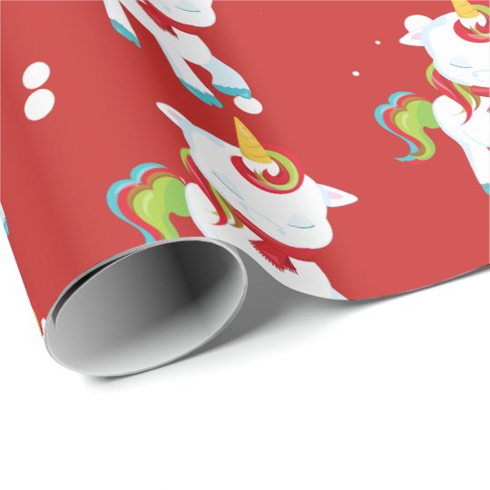 Festive Christmas Holiday unicorn Fantasy wrap Wrapping Paper