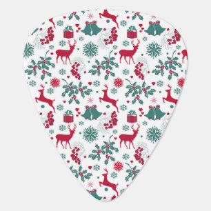 Festive Christmas holidays theme illustration Guitar Pick