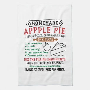 Festive Christmas homemade apple pie recipe Kitchen Towel
