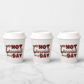 Hot Chocolate & Christmas Whimsical Holiday Paper Cups, Zazzle in 2023