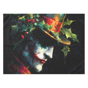 Festive Christmas Joker Portrait Tablecloth