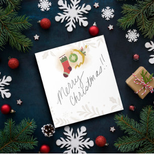 Festive Christmas Joy Holiday with Stocking Notepad