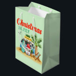Festive Christmas July beach Santa gnome Medium Gift Bag<br><div class="desc">Festive Christmas July beach Santa gnome Medium Gift Bag</div>